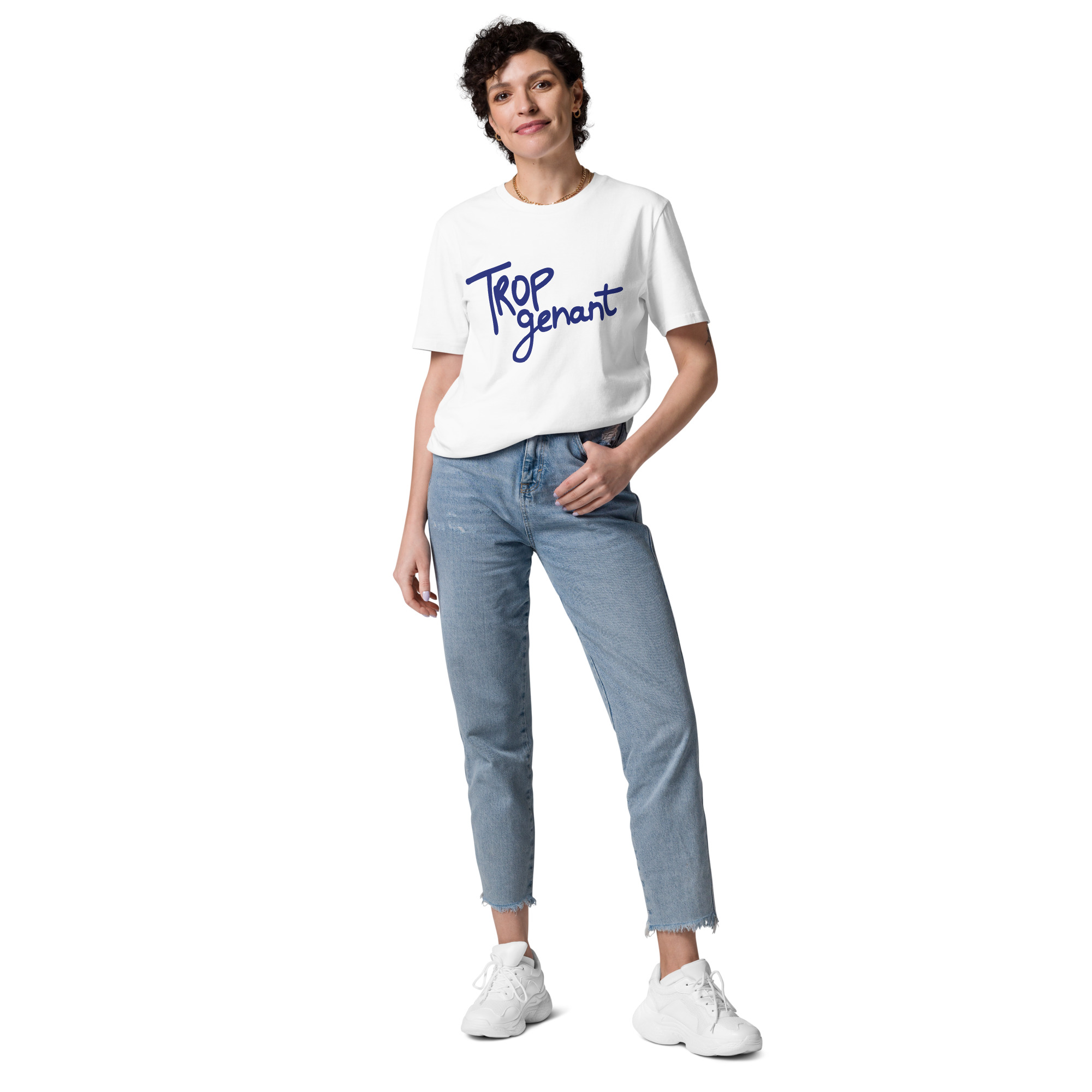 T-shirt "Trop genant" unisexe en coton biologique – Image 4